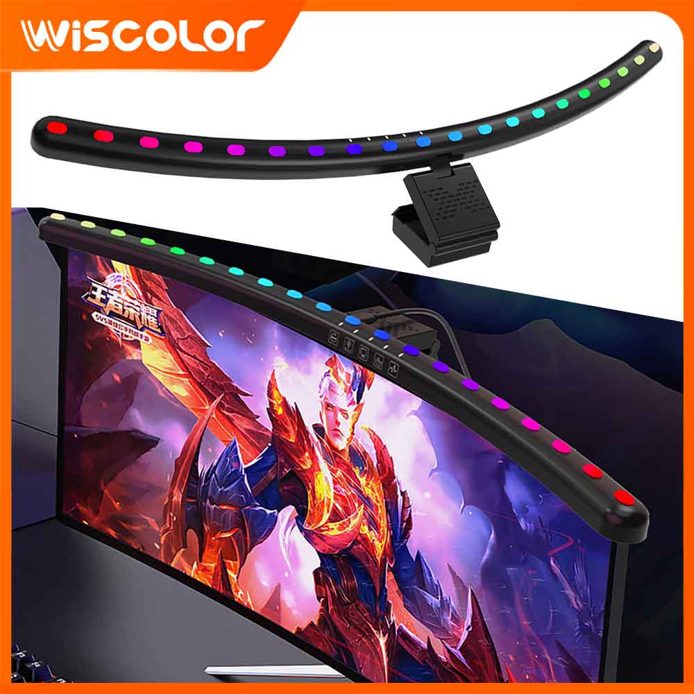 Desk Setup For Office - Listwa świetlna RGB do monitora, inteligentna,
