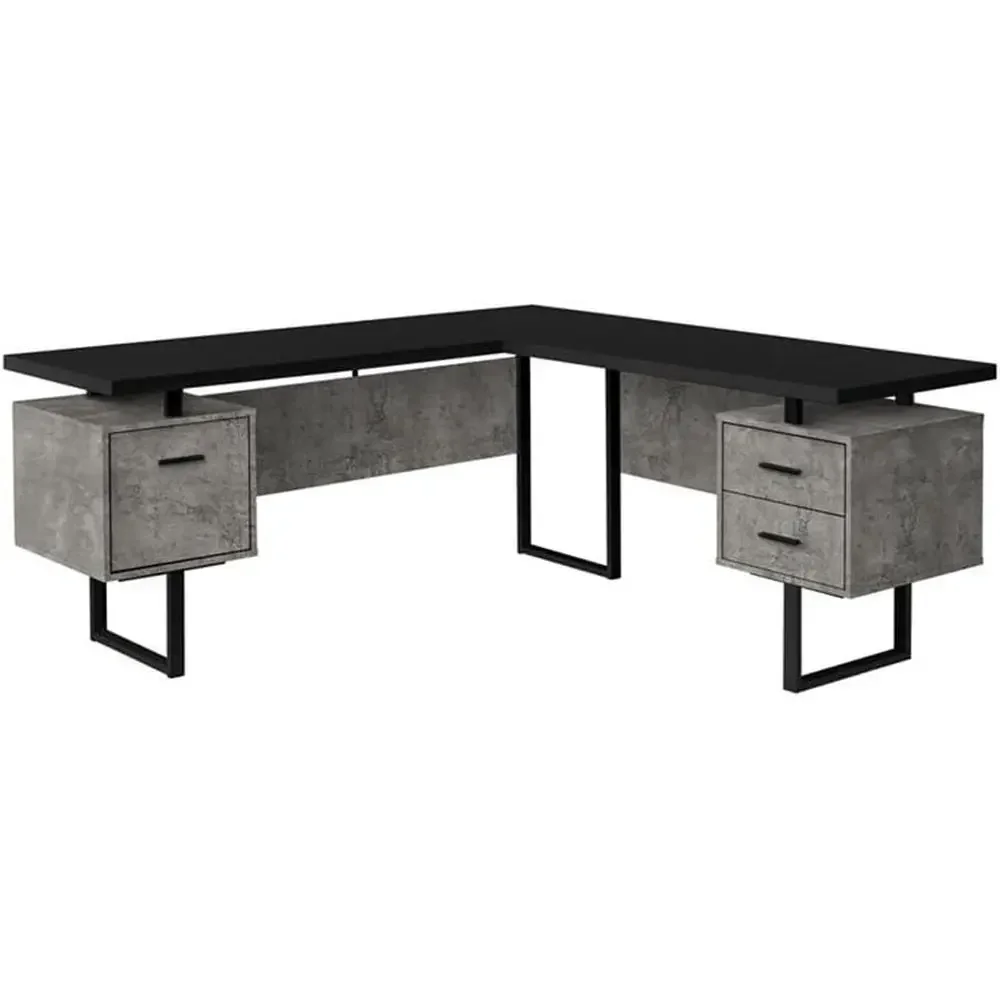 L Shaped Desk Setup - Biurko komputerowe w kształcie litery L,