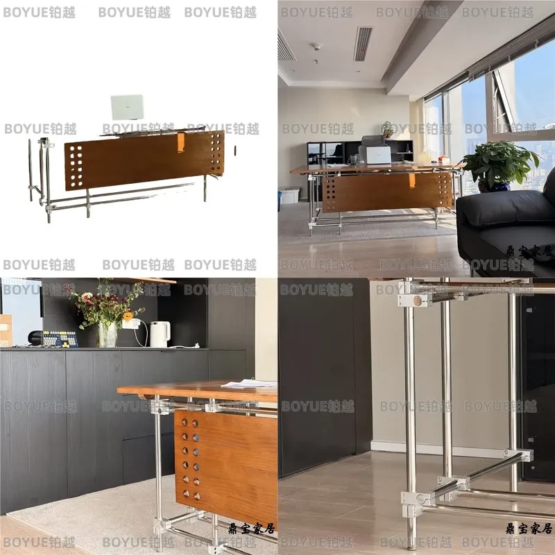 L Shaped Desk Setup - Biurko z litego drewna Bauhaus w
