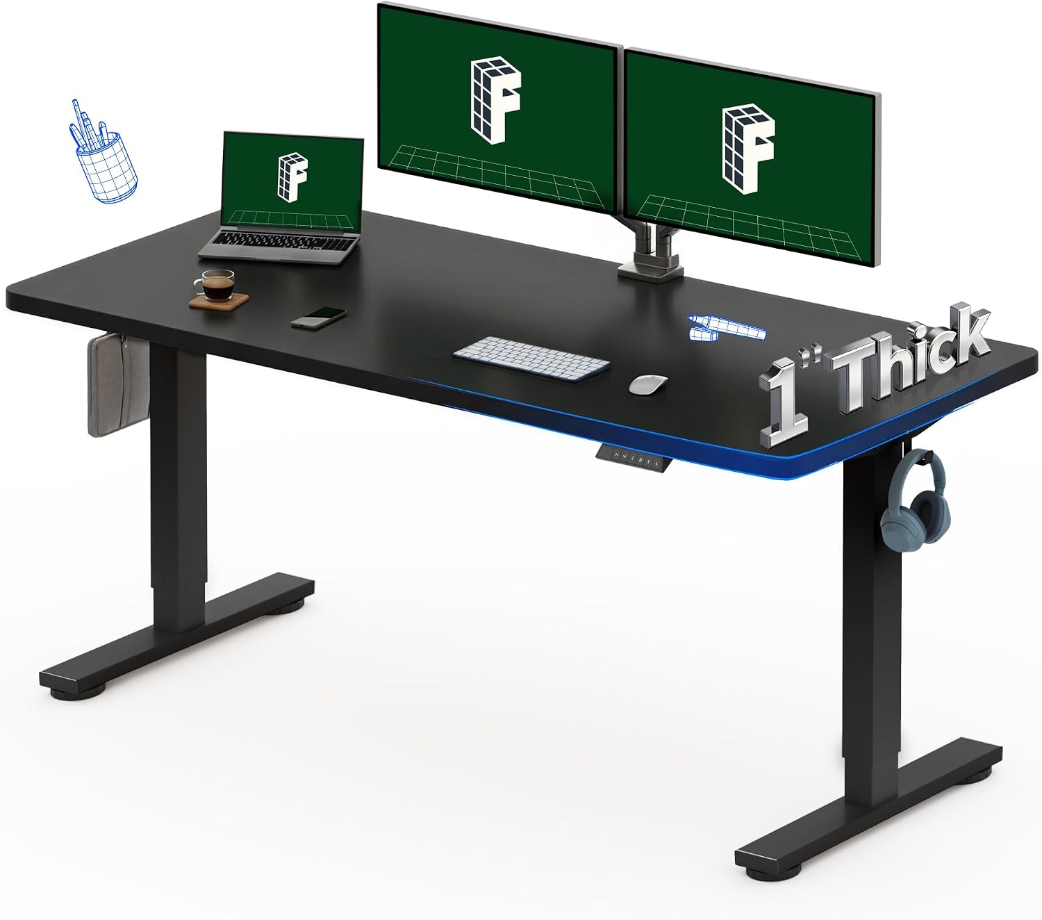 Desk Setup Ideas - Taca na kierownicę z włókna węglowego