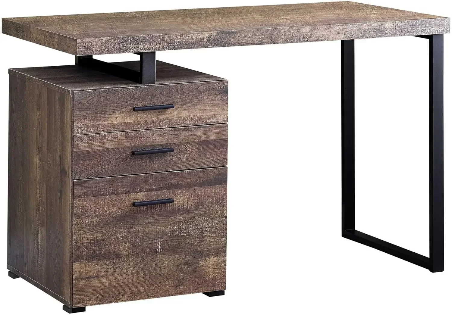 L Shaped Desk Setup - Biurko komputerowe z szafką na dokumenty