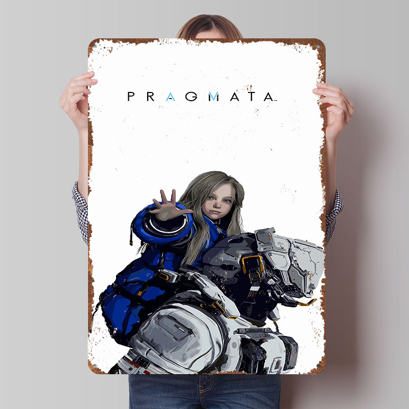 Desk Setup Art - Metalowy plakat z postaciami z gry
