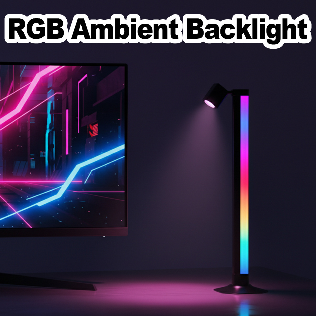 Desk Setup Art - Inteligentna listwa świetlna LED RGB z