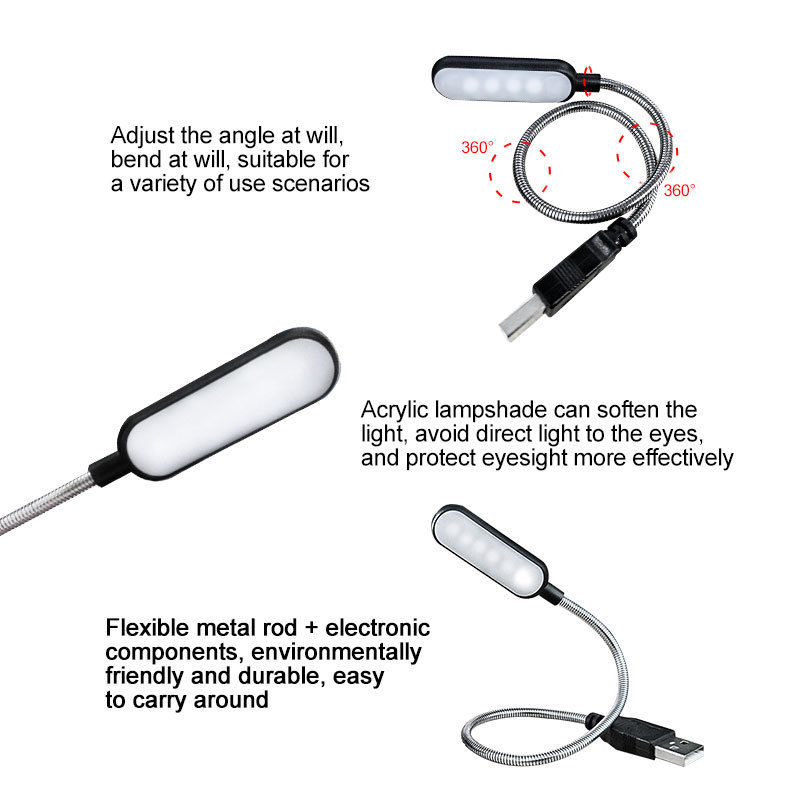 Mini 4 LED Lampka do czytania  – Desk Setup Ideas recenzja i cena
