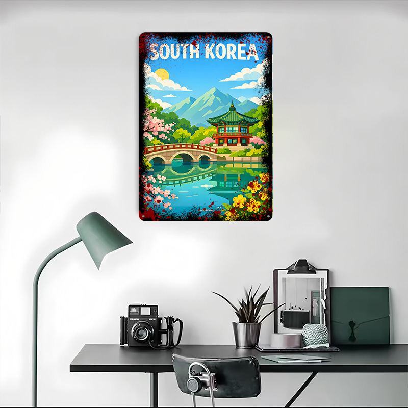 Plakat Podróżniczy z Korei Poł – Desk Setup Art recenzja i cena