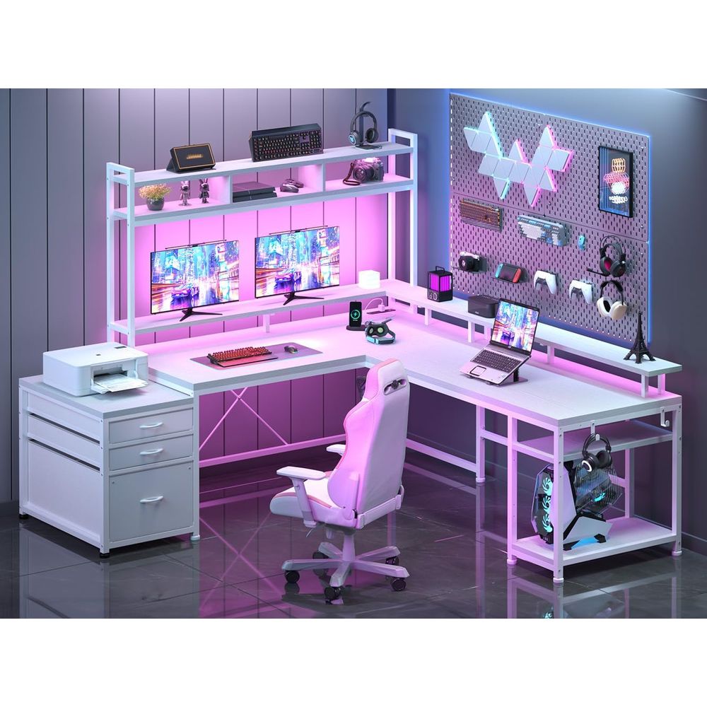 Biurko w kształcie litery L o  – L Shaped Desk Setup recenzja i cena