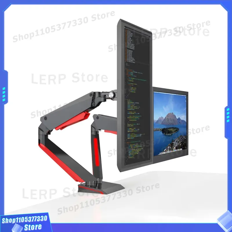 Aluminiowe podwójne uchwyty na – Desk Setup With Monitor Arm recenzja i cena