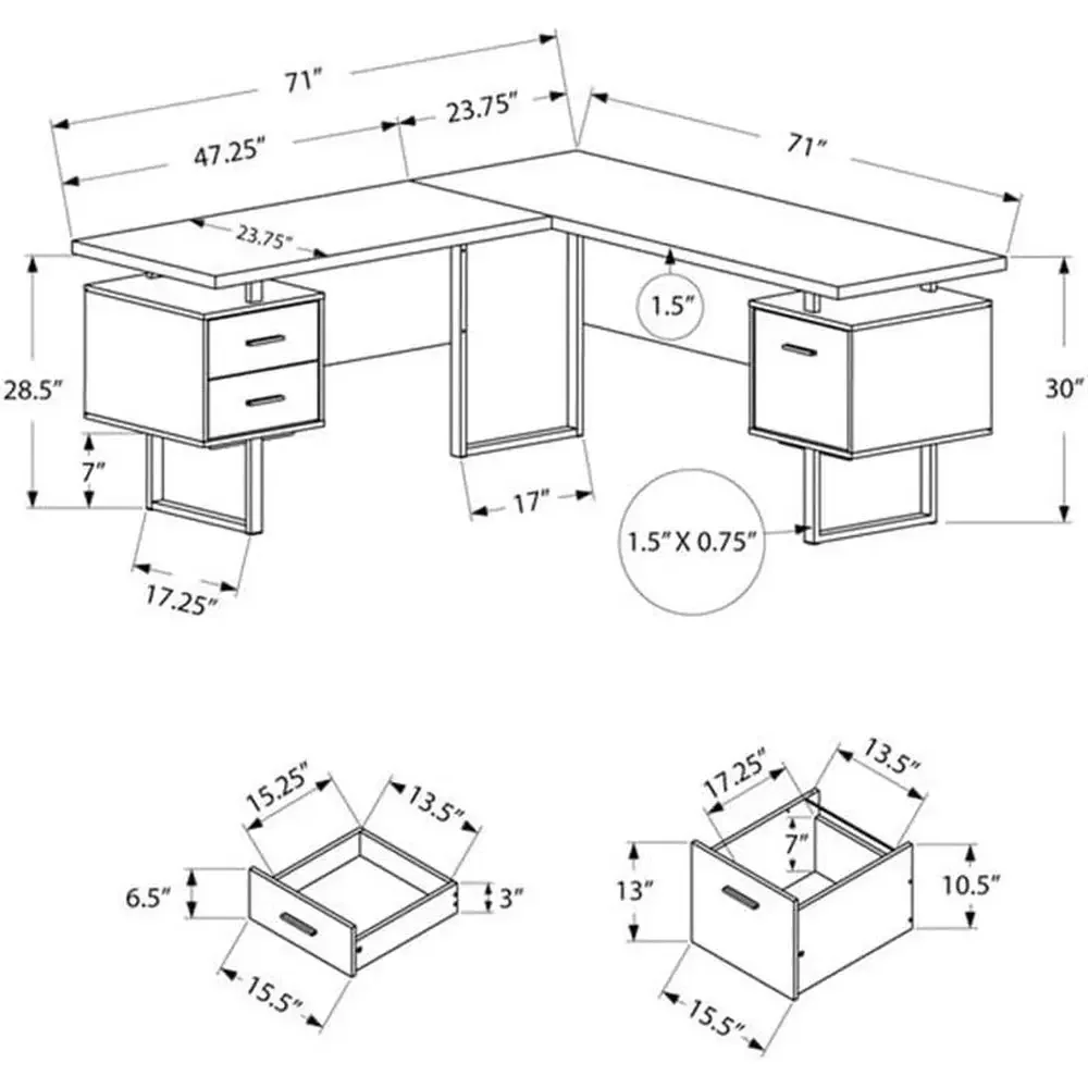 Biurko komputerowe w kształcie – L Shaped Desk Setup recenzja i cena