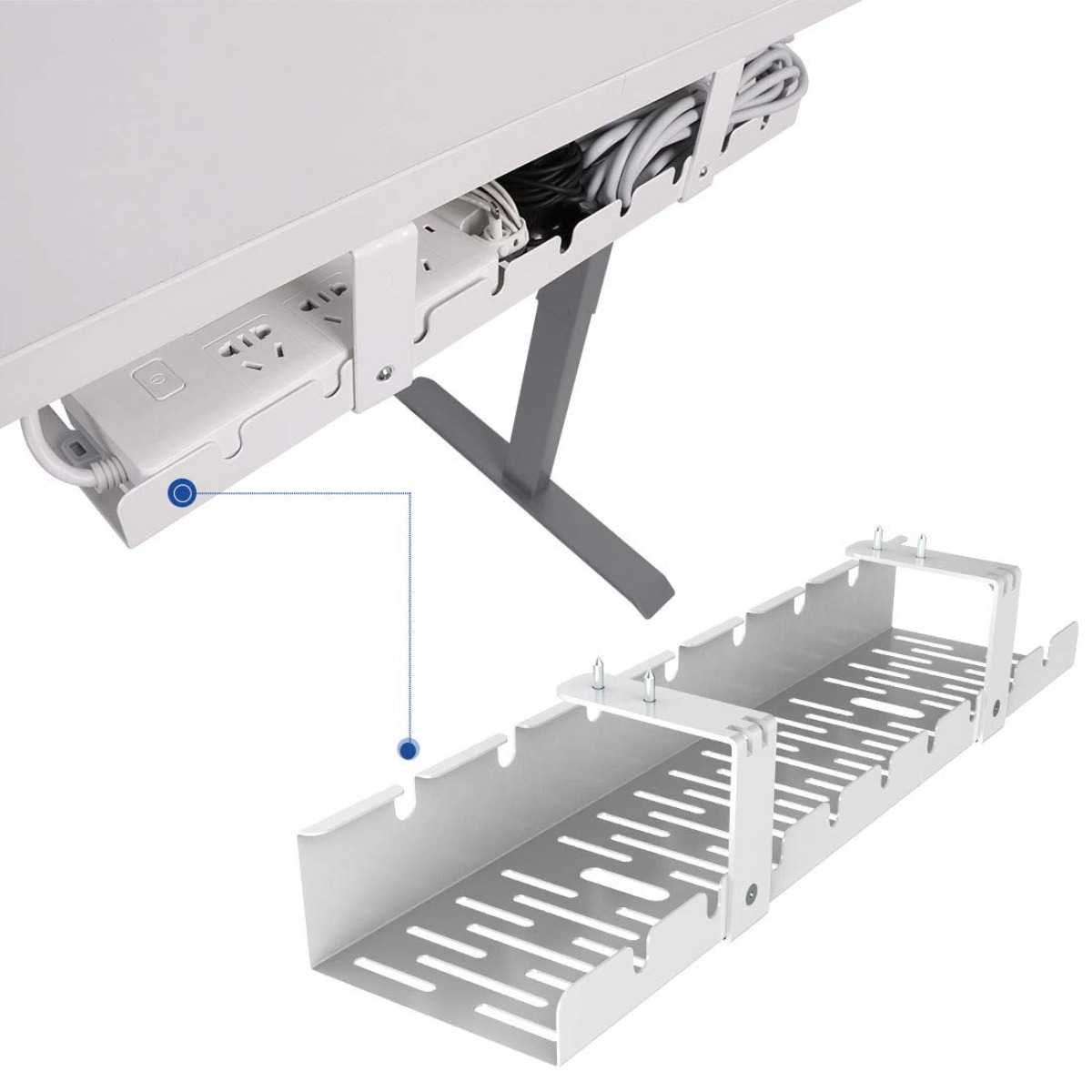 Organizer na kable pod biurko, – Desk Setup Workspace recenzja i cena