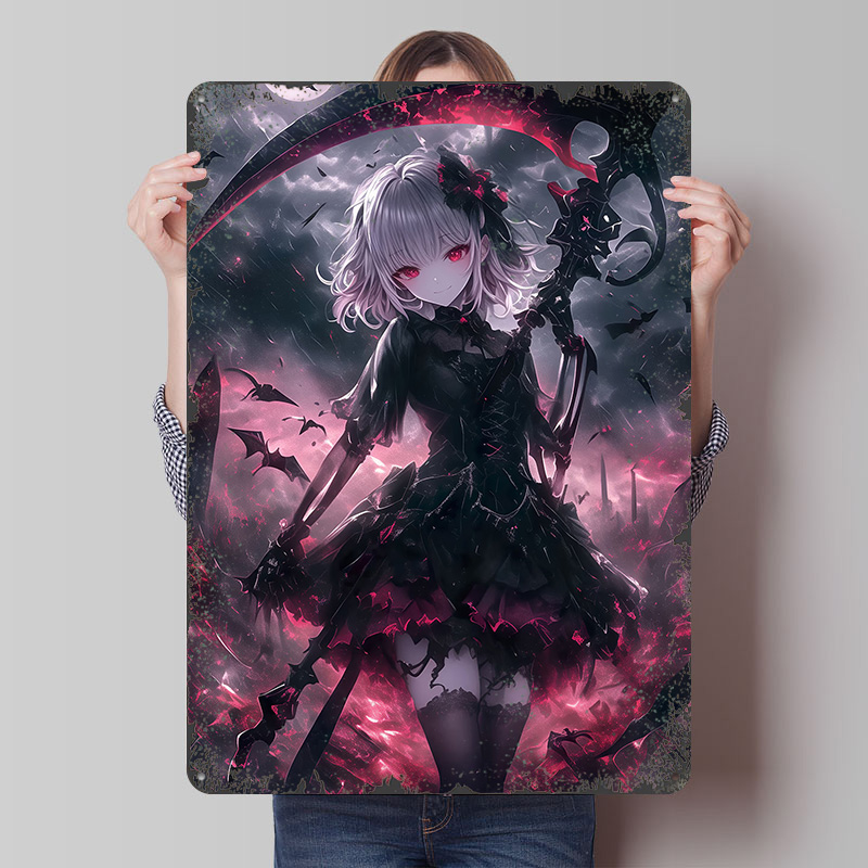 Plakat Demon Grim Reaper Girl, – Desk Setup Art recenzja i cena