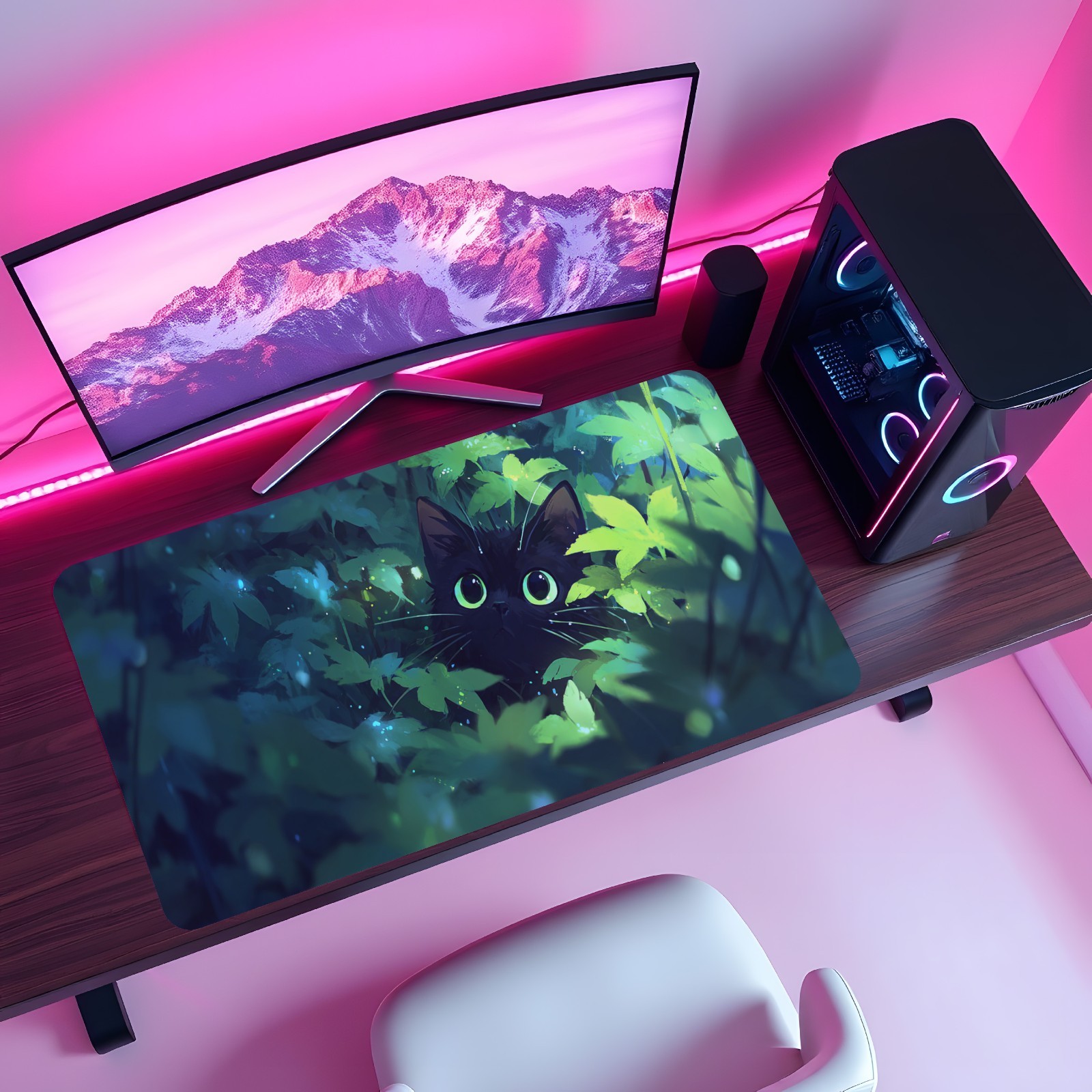 Czarny Kot Mata do Gry MTG Zie – Desk Setup Art recenzja i cena